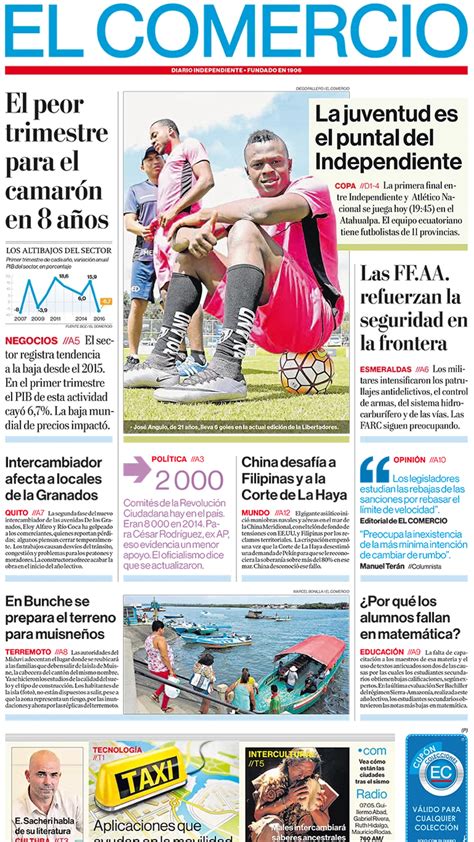 El Comercio Ecuador Miércoles 20 De Julio De 2016 Infobae