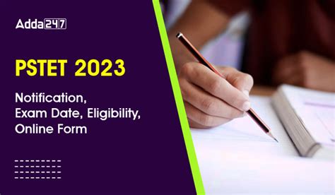 Pstet 2023 Notification Exam Date Eligibility Online Form