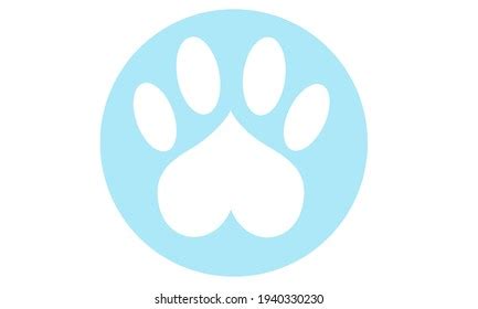 Paw Emoji On White Background Stock Illustration 1940330230 | Shutterstock