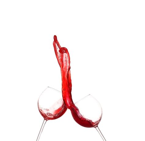 Premium Photo Collage Red Wine Splashing From Glass Isolated On White