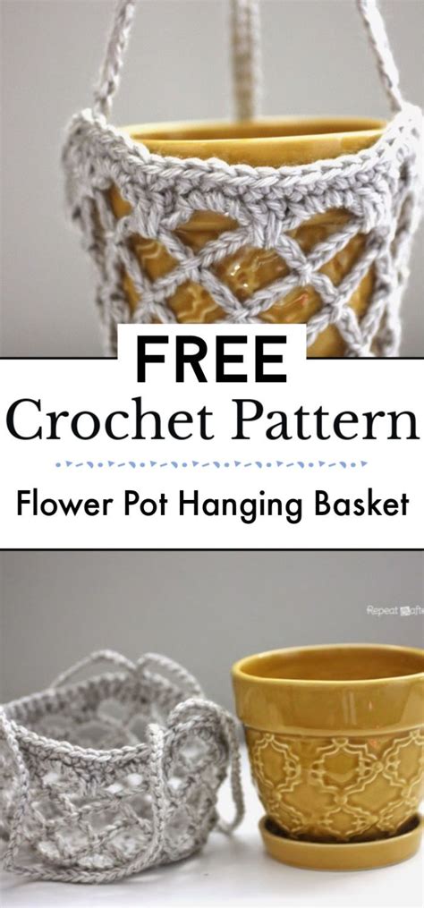 Free Crochet Flower Pot Patterns Crochet With Patterns