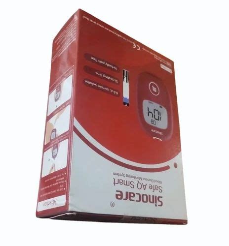 Sinocare Safe Aq Smart Blood Glucose Monitoring System 33 X 18 X 07