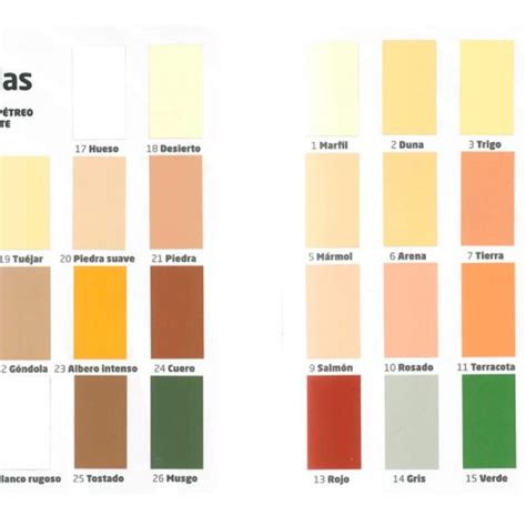 CARTA DE COLORES Fábrica de pinturas Pinay