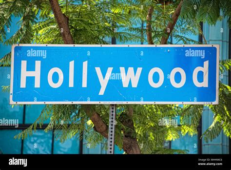 Los Angeles Hollywood Boulevard Street Sign Stock Photo Alamy