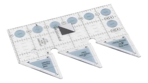 Regla De Doble Tira Ruler Grids 45 60 90 Grados Transparen Cuotas