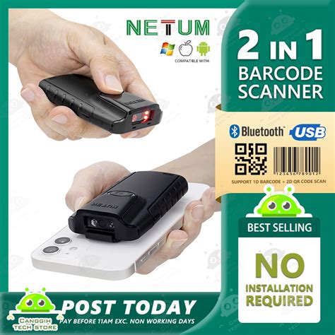 Heavy Duty Netum Bluetooth Backclip Barcode Scanner Pocket D D Ccd