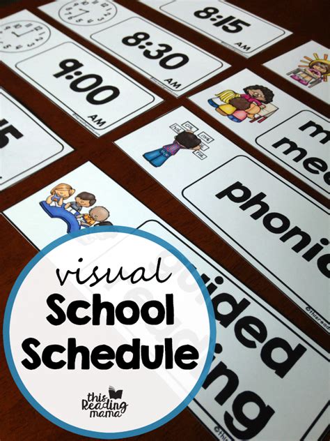 Visual School Schedule Free This Reading Mama