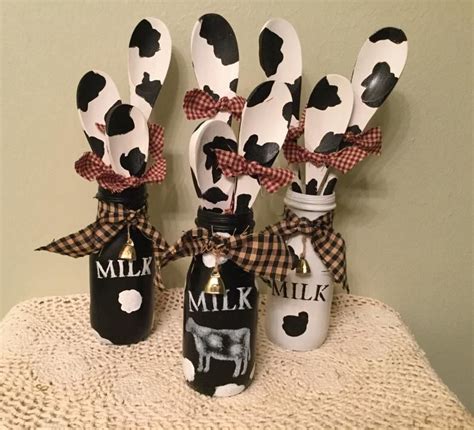 Cow Farm Decor Housewarming Farmhouse Farm Kitchen Upcycledp Etsy