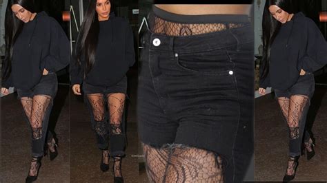 Get The Look For Cheap Diy Kim Kardashian Denim Fishnet Inspired