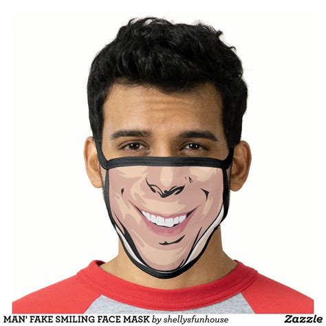 MAN' FAKE SMILING FACE MASK | Zazzle