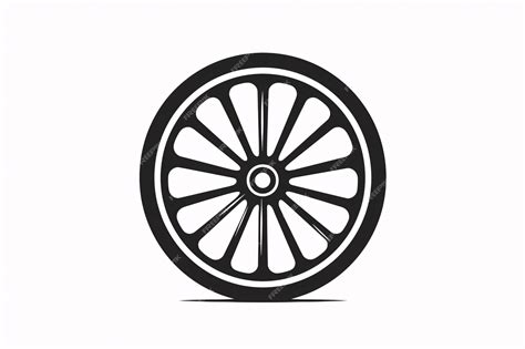 A Black And White Wheel Premium Ai Generated Image