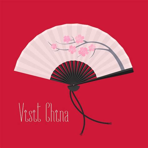 Premium Vector | Chinese traditional fan illustration