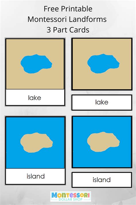 Free Printable Of Montessori Landforms Part Cards Montessori