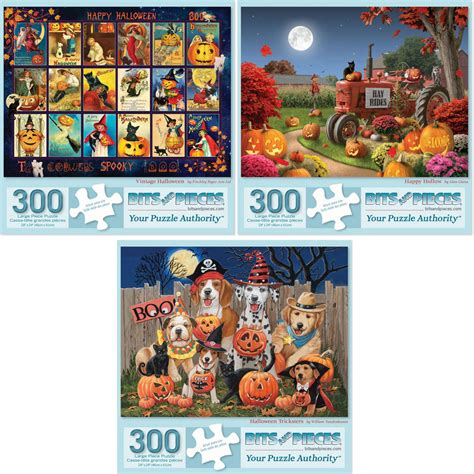 Set Of Halloween Large Piece Jigsaw Puzzles Bits And Pieces