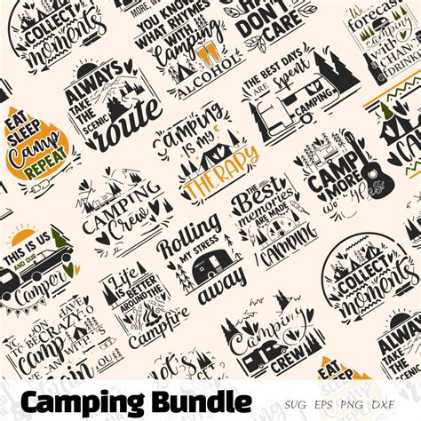 Camping Svg Files For Circuit Camper Svg Bundle Masterbundles