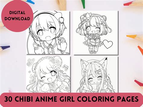 Cute Anime Chibi Coloring Pages Anime Coloringbook Coloring Pages For