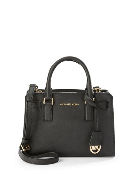 Michael Michael Kors Dillon Small Leather Satchel Bag In Black Lyst