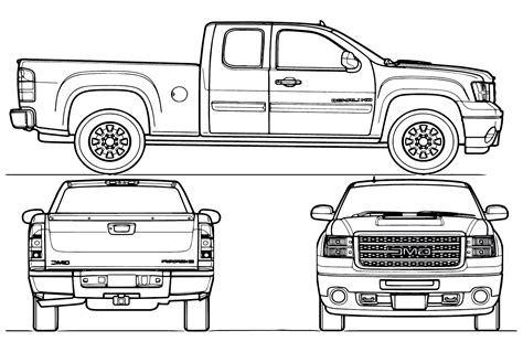 GMC Canyon Extended Cab Coloring Page Free Printable Coloring Pages