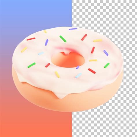 Premium Psd Donut 3d Illustration