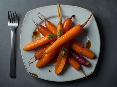 Premium Photo Honey Roasted Carrots
