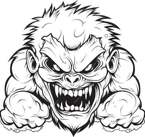 Premium Vector Shadow Beast Creepy Lineart Entity Symbol Nightmare