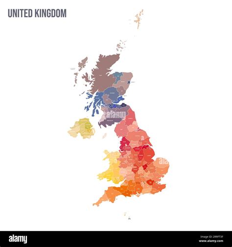 Reino Unido De Gran Breta A E Irlanda Del Norte Mapa Pol Tico De Las