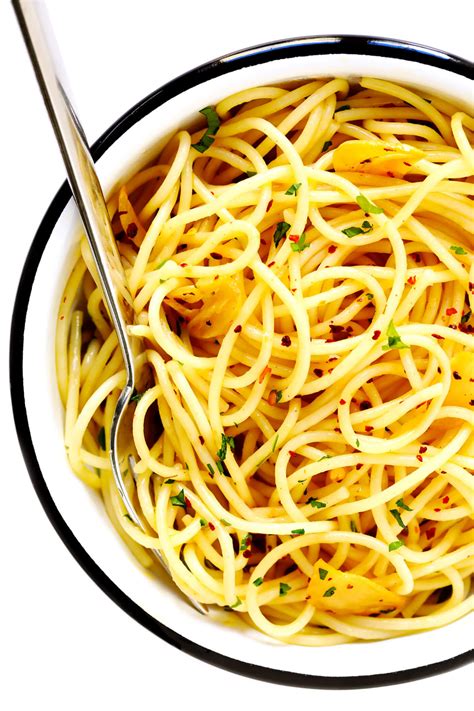 Classic Spaghetti Aglio E Olio Spagetti Spaghetti Pasta Garlic