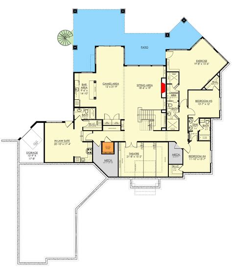 Square Foot Craftsman Home Plan With Lower Level Expansion