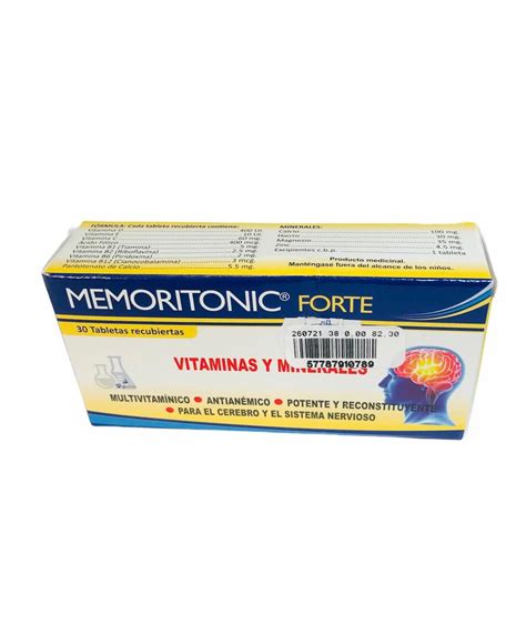 Memoritonic Forte 30 Tabletas Farmacia La Moderna Y Comisariato Del