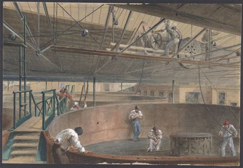 Robert Charles Dudley Coiling The Cable In The Large Tanks At The