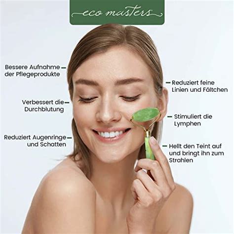 Jade Roller Mit Vitamin C Serum Gua Sha Massage Gegen Augenringe