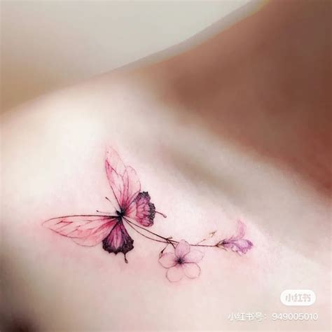 butterfly flower tattoo | Ide tato, Tato kupu-kupu, Tato tangan kecil
