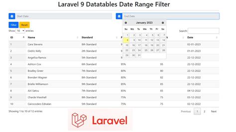 Laravel Datatables Date Range Filter Youtube