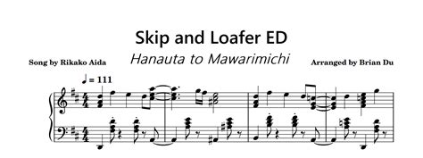 Skip And Loafer Ed Hanauta To Mawarimichi Sheet Music Pdf Brian