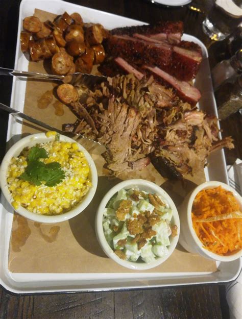 Texas Jacks Barbecue Platter And Sides Man Talk Food