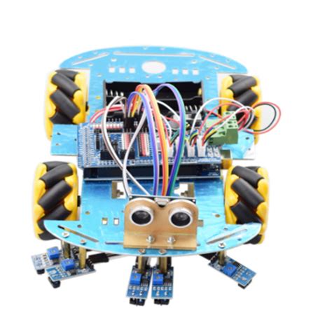 Line Tracking Obstacle Avoidance Smart Arduino Mecanum Wheel Robot Car