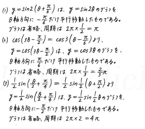 新課程 4プロセス数学Ⅱ P67 3 三角関数のグラフ