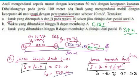 Menghitung Jarak Berpapasan Dan Waktu Berpapasan Benda Bergerak Glb Dan