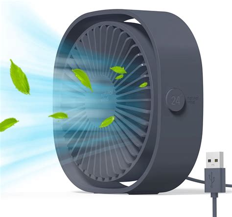 TedGem Mini Ventilateur USB Silencieux Portable 3 Vitesse Réglable