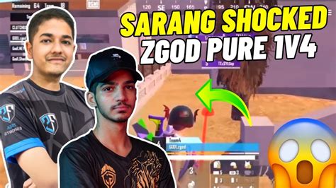 Sarang Shocked 😱 Zgod Pure 1v3 Clutch 🔥🚀 Tx Vs Godl Youtube