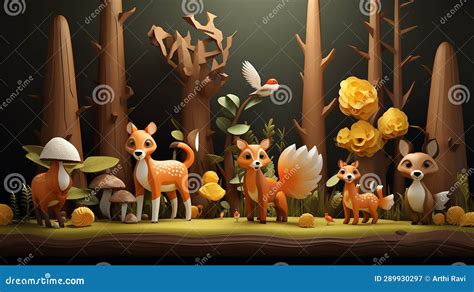 Wooden Animals Set Silhouette Sketch Vector 212886374