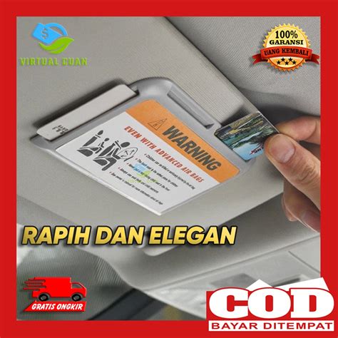 Jual Car Card Holder Sun Visor Tempat Kartu E Toll E Money Atm Card