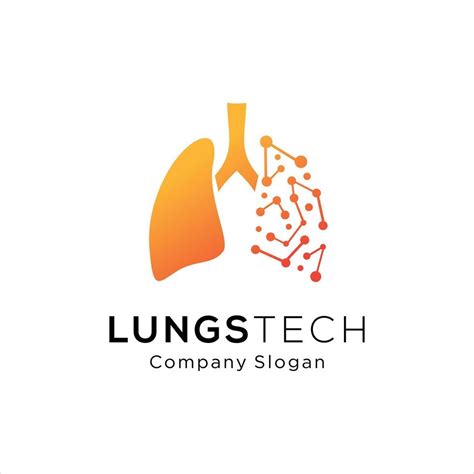 Human Lungs Logo Designs Template Lungs Technology Logo Design Vector