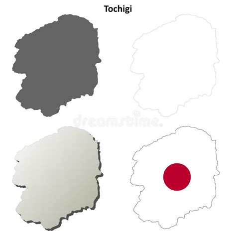 Tochigi Prefecture Map Vector Stock Vector - Illustration of isolated, constitutional: 136794229