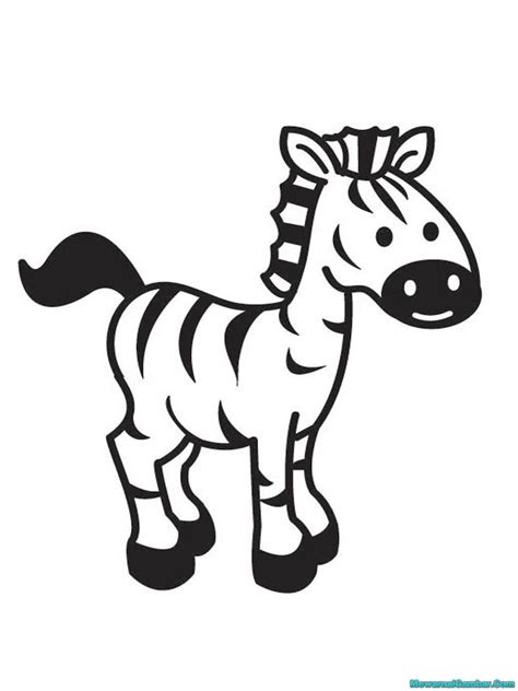 Mewarnai Gambar Zebra Kartun