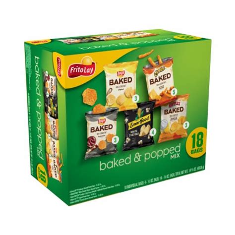 Frito Lay® Baked And Popped Mix Chips Variety Pack 18 Ct 14 25 Oz