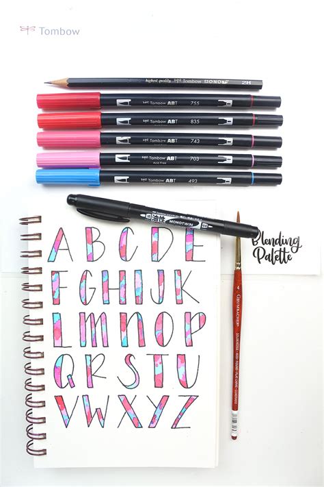 How To Create Watercolor Uppercase Faux Calligraphy Tombow USA Blog