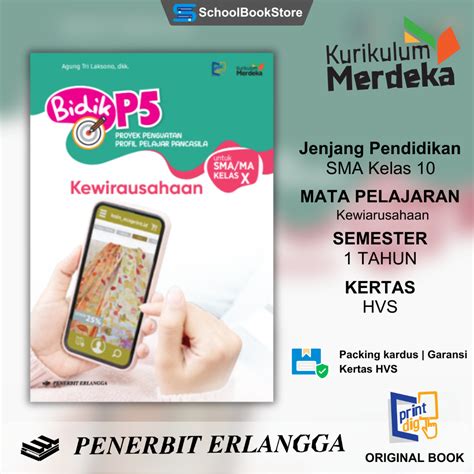 Jual Buku Erlangga Bidik P Sma Kelas X Kurikulum Merdeka Penerbit