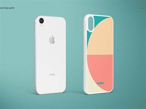 Iphone Xr 2d Case White Mockup Set Iphone İphone Xr Case