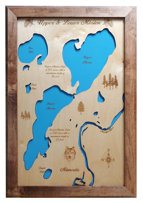 Sweetwater Lake Indiana Laser Cut Wood Map Artofit